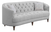 Coaster Avonlea Sloped Arm Upholstered Sofa Trim Grey Model 505641